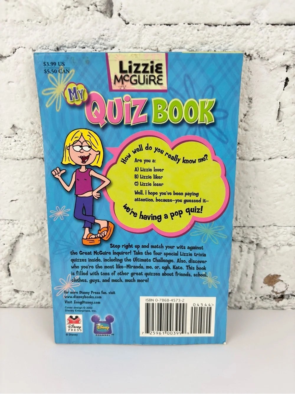 Vintage Y2K Lizzie McGuire My Quiz Book